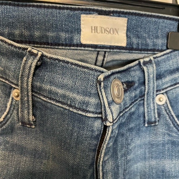 Cropped Skinny Ankle Raw Hem Jeans - Hudson brand - Picture 3 of 4
